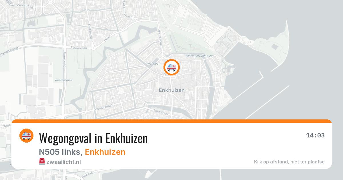 Wegongeval in Enkhuizen — 11 apr 2026