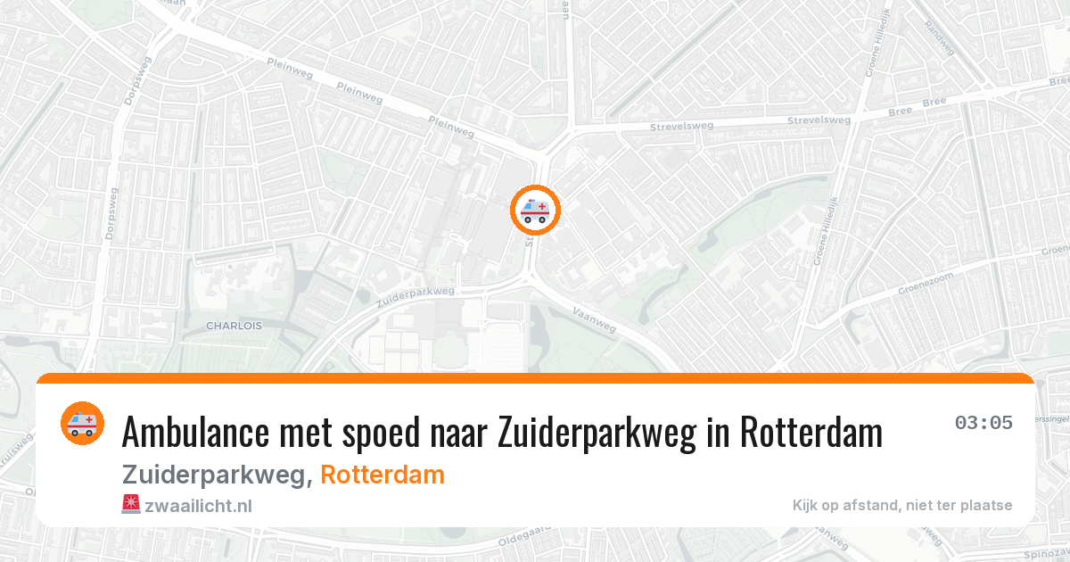 Ambulance met spoed naar Zuiderparkweg in Rotterdam — 2 aug 2026