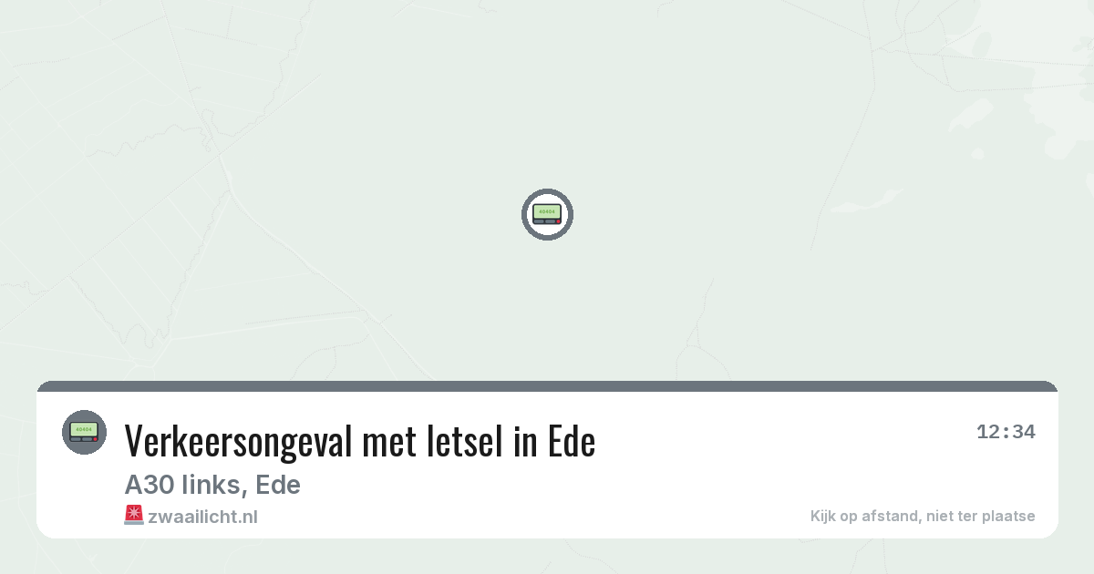 Verkeersongeval met letsel in Ede — 26 jul 2026