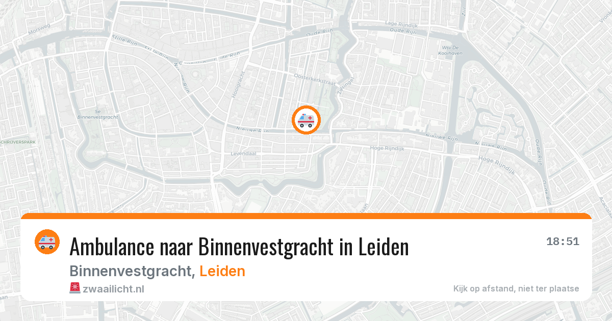 Ambulance naar Binnenvestgracht in Leiden — 30 mrt 2026