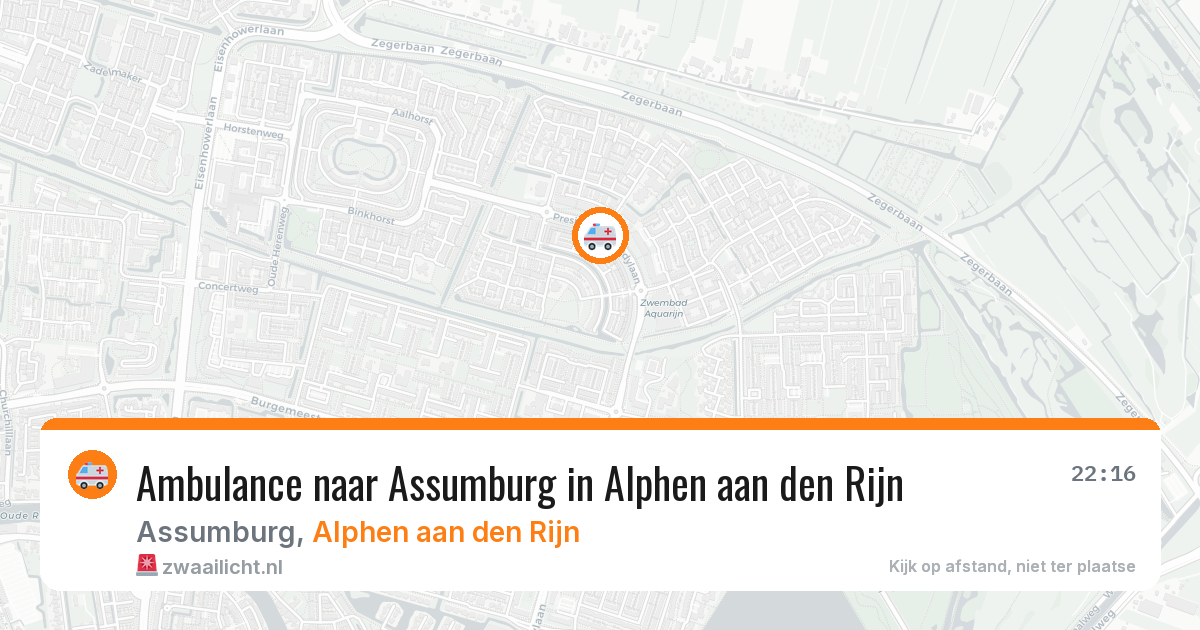 Ambulance naar Assumburg in Alphen aan den Rijn — 24 jul 2026