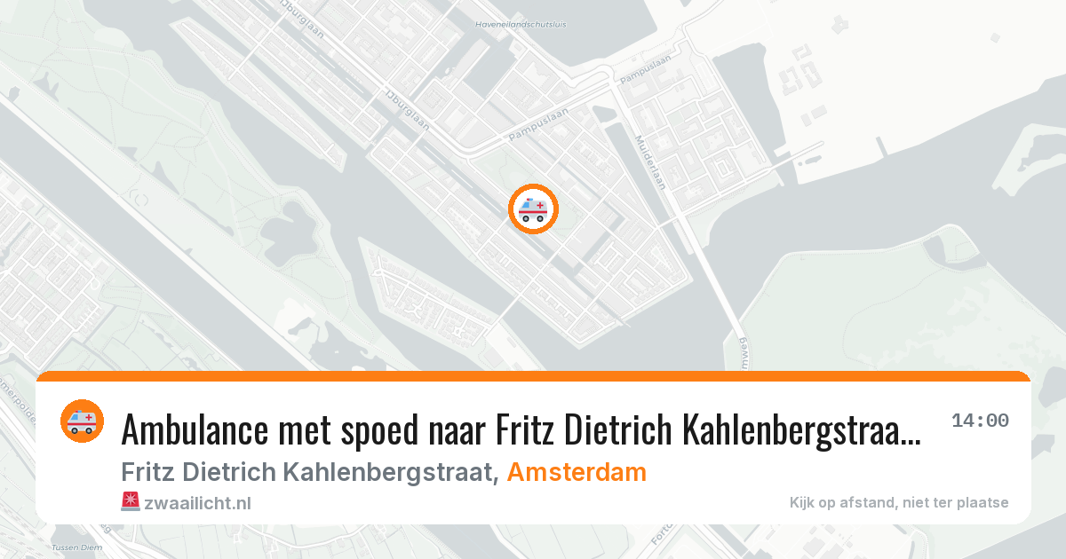 Ambulance met spoed naar Fritz Dietrich Kahlenbergstraat in Amsterdam — 23 jun 2026