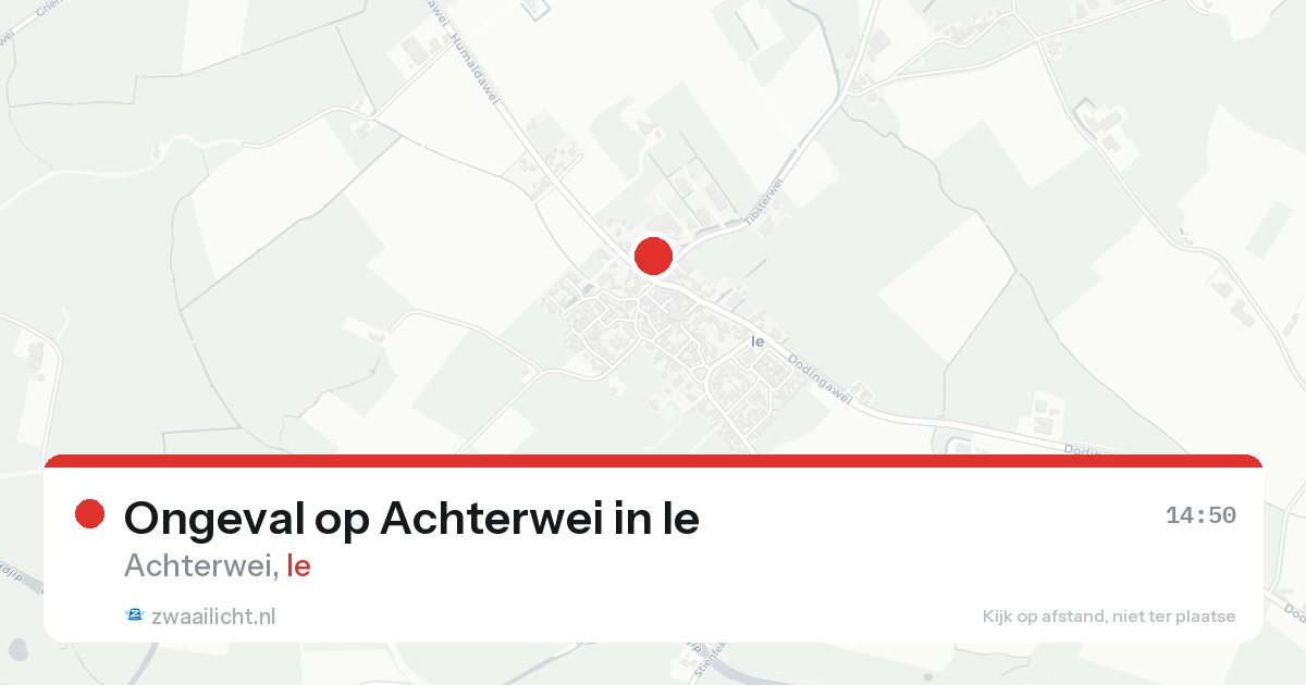 Ongeval op Achterwei in Ie — 17 aug 2026
