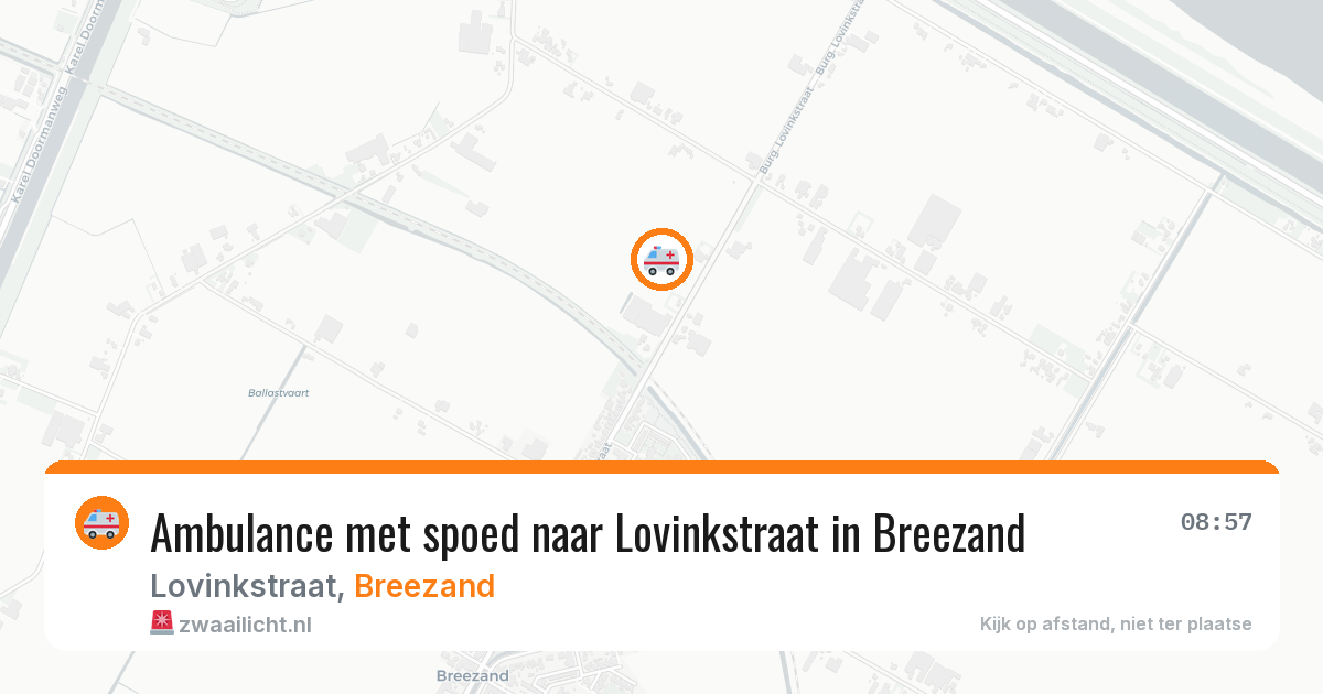 Ambulance met spoed naar Lovinkstraat in Breezand — 28 jun 2026