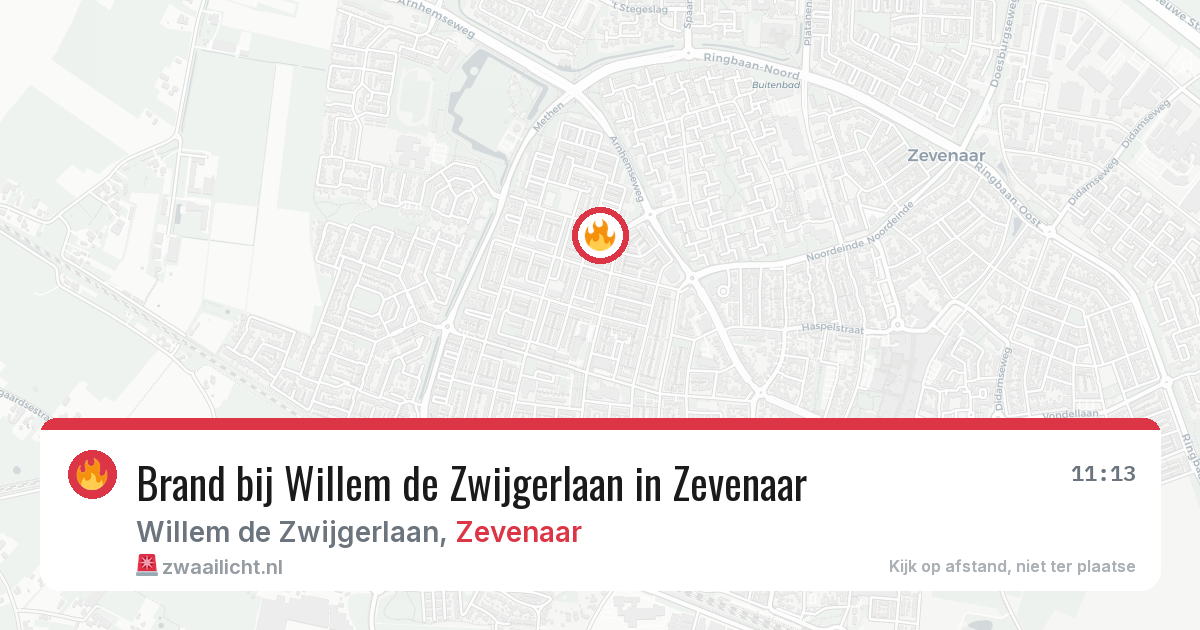 Brand bij Willem de Zwijgerlaan in Zevenaar — 28 jun 2026