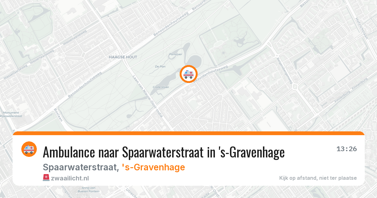 Ambulance naar Spaarwaterstraat in 's-Gravenhage — 10 jul 2026