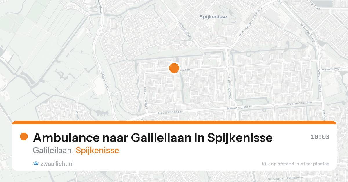 Ambulance naar Galileilaan in Spijkenisse — 19 aug 2026