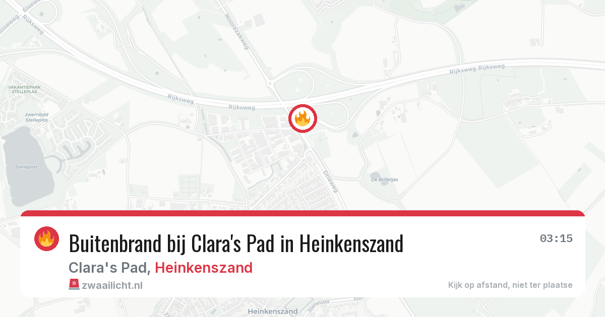 Buitenbrand bij Clara's Pad in Heinkenszand — 19 mei 2026