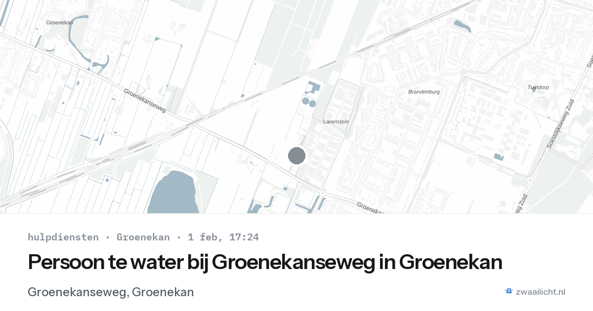 Persoon te water bij Groenekanseweg in Groenekan — 1 feb 2026