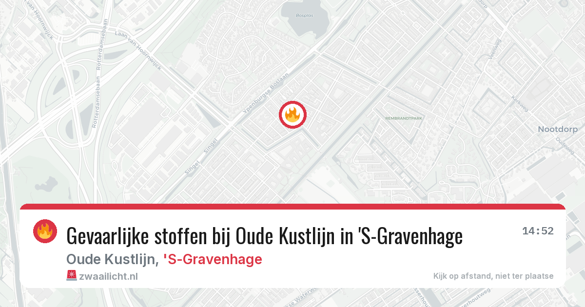 Gevaarlijke stoffen bij Oude Kustlijn in 'S-Gravenhage — 10 feb 2026