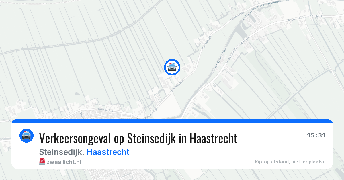 Verkeersongeval op Steinsedijk in Haastrecht — 5 jul 2026