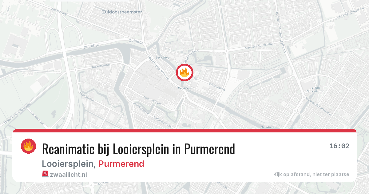 Reanimatie bij Looiersplein in Purmerend — 29 jun 2026