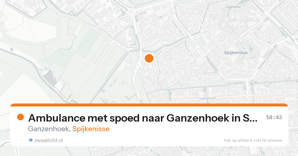 Ambulance met spoed naar Ganzenhoek in Spijkenisse — 16 aug 2026
