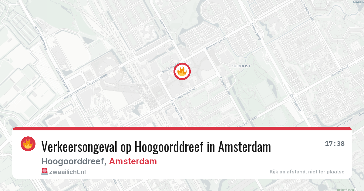 Verkeersongeval op Hoogoorddreef in Amsterdam — 8 mei 2026