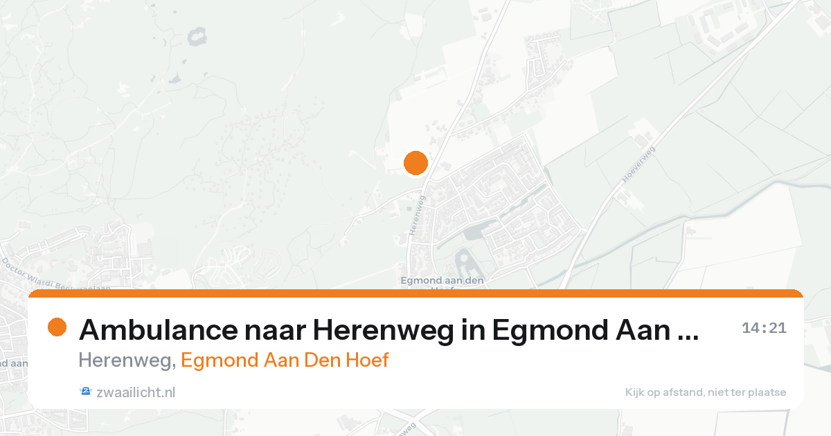 Ambulance naar Herenweg in Egmond Aan Den Hoef — 8 aug 2026