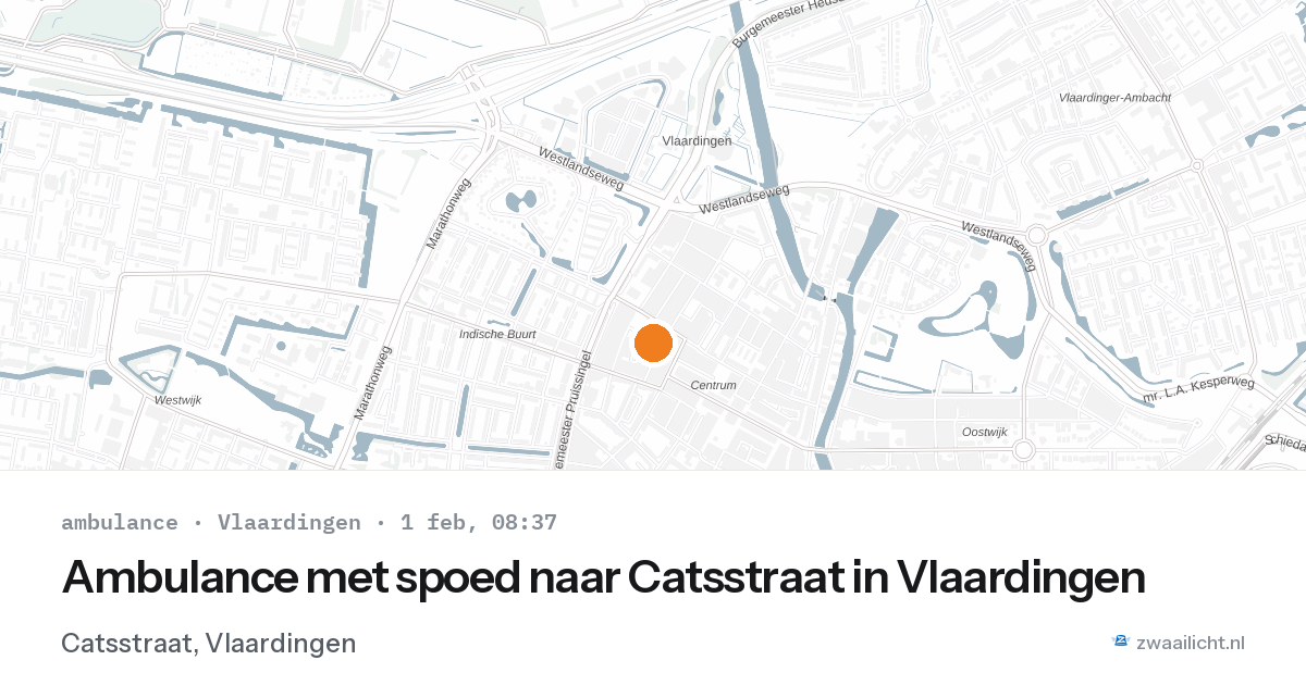 Ambulance met spoed naar Catsstraat in Vlaardingen — 1 feb 2026