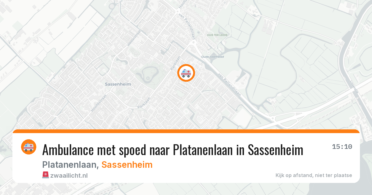 Ambulance met spoed naar Platanenlaan in Sassenheim — 28 jun 2026