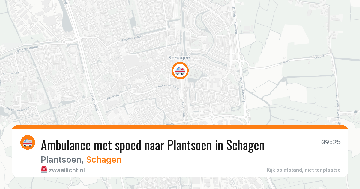 Ambulance met spoed naar Plantsoen in Schagen — 6 jun 2026