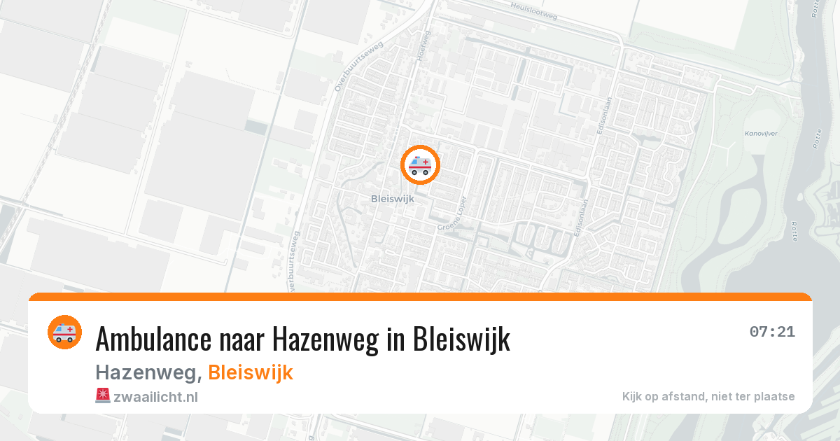 Ambulance naar Hazenweg in Bleiswijk — 18 mrt 2026