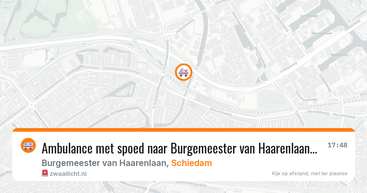 Ambulance met spoed naar Burgemeester van Haarenlaan in Schiedam — 2 jun 2026
