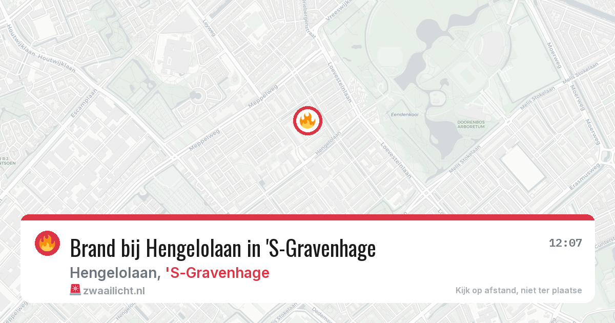 Brand bij Hengelolaan in 'S-Gravenhage — 7 aug 2026