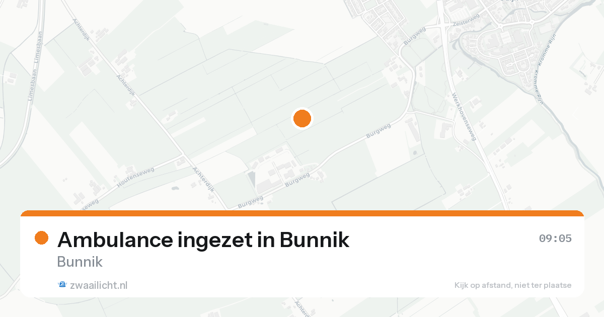 Ambulance ingezet in Bunnik — 13 aug 2026