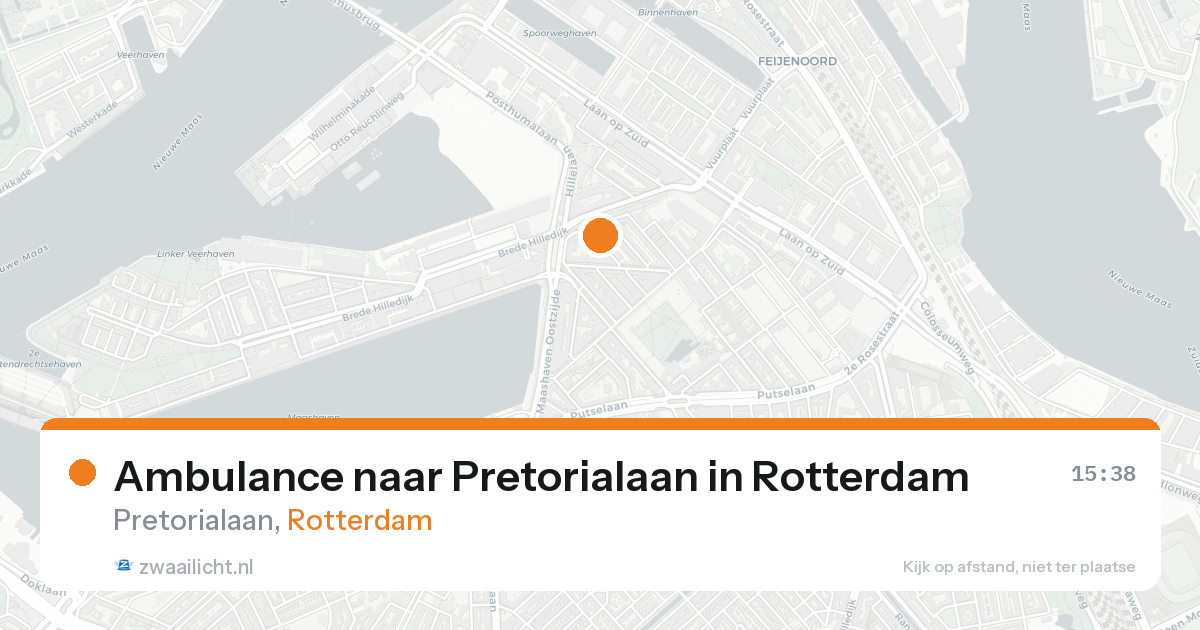 Ambulance naar Pretorialaan in Rotterdam — 16 aug 2026