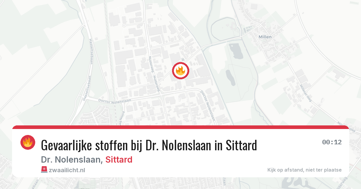 Gevaarlijke stoffen bij Dr. Nolenslaan in Sittard — 10 jun 2026