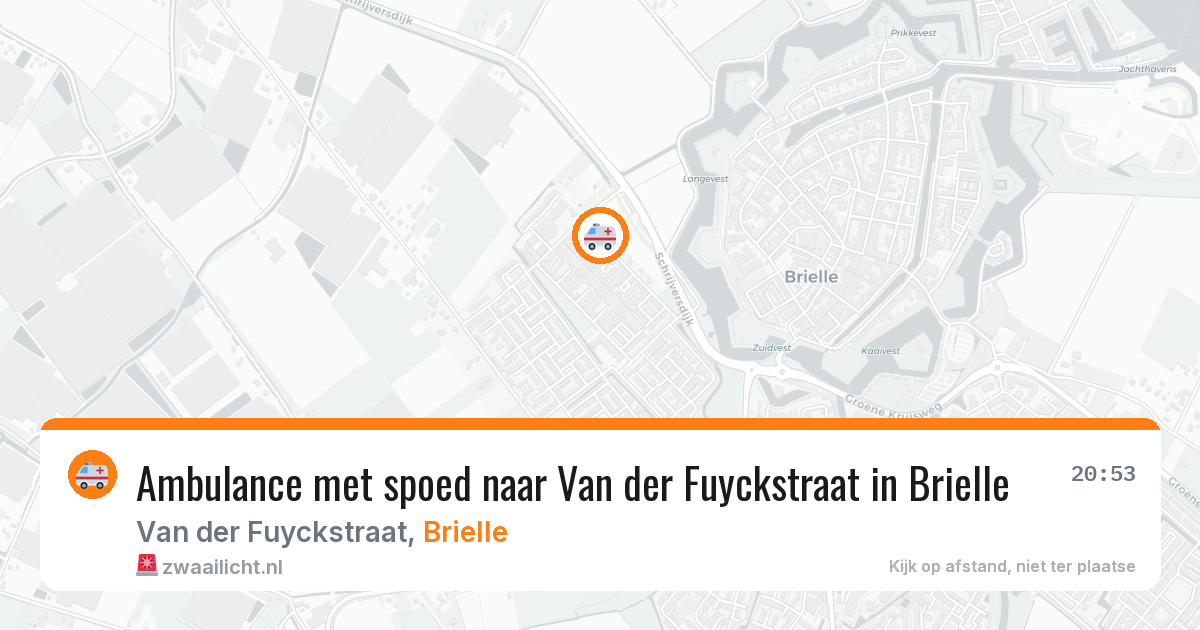 Ambulance met spoed naar Van der Fuyckstraat in Brielle — 5 aug 2026