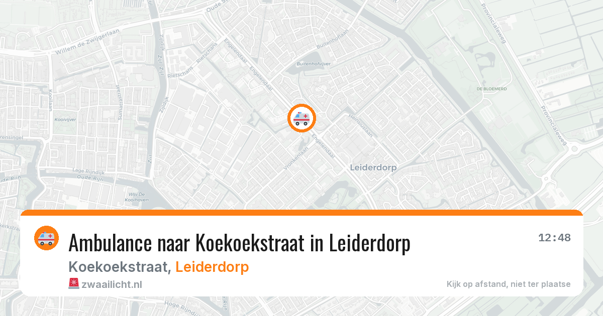 Ambulance naar Koekoekstraat in Leiderdorp — 9 jul 2026