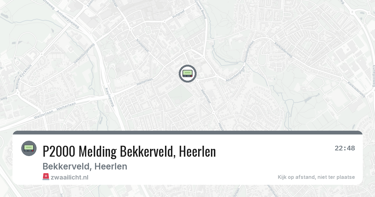 P2000 Melding Bekkerveld, Heerlen — 4 jul 2026
