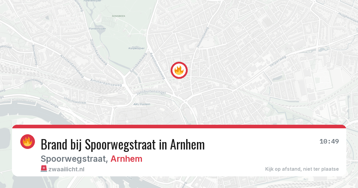 Brand bij Spoorwegstraat in Arnhem — 28 jun 2026