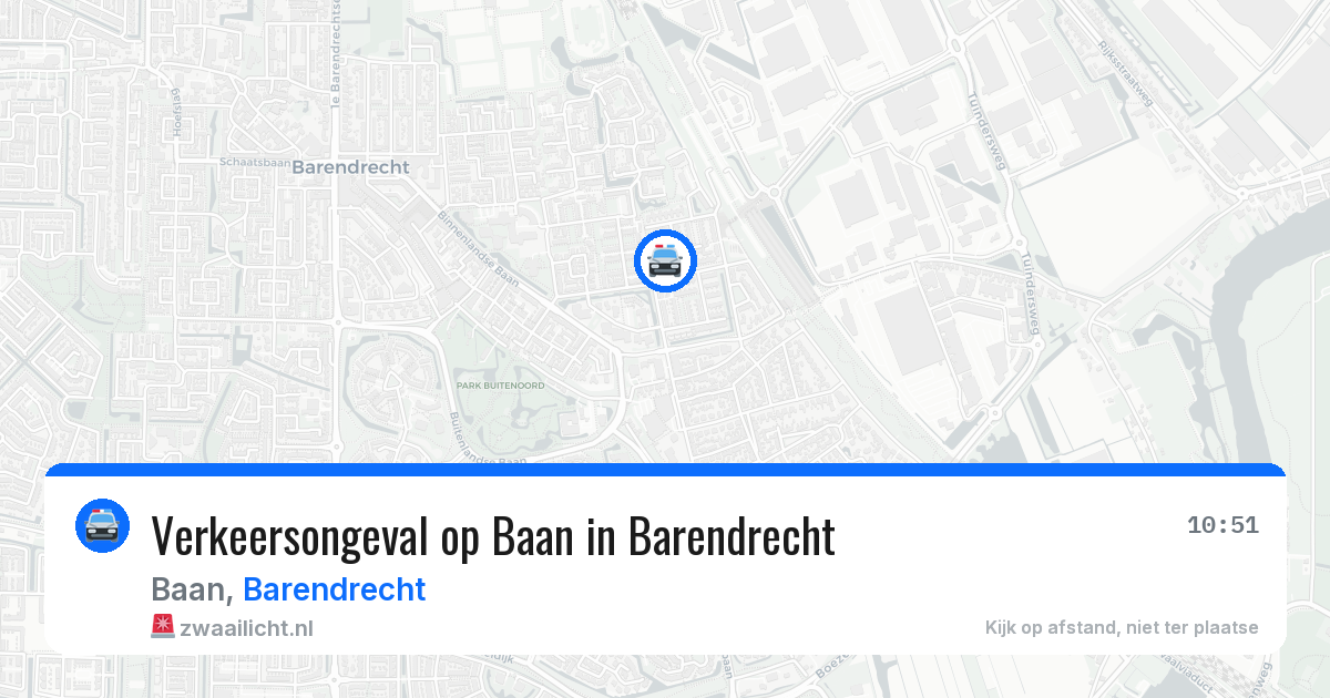 Verkeersongeval op Baan in Barendrecht — 22 mrt 2026