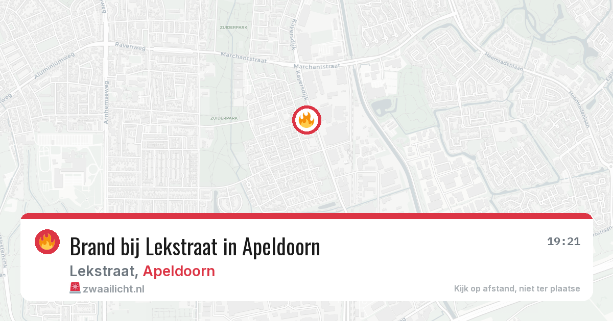 Brand bij Lekstraat in Apeldoorn — 1 apr 2026