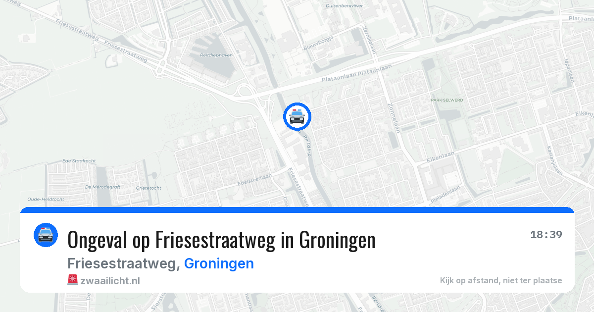 Ongeval op Friesestraatweg in Groningen — 19 jun 2026