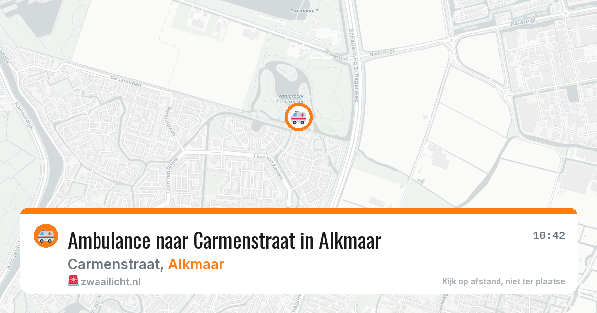 Ambulance naar Carmenstraat in Alkmaar — 25 mei 2026