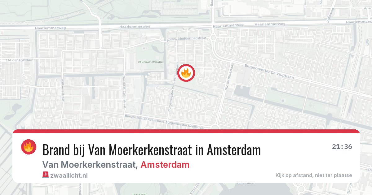 Brand bij Van Moerkerkenstraat in Amsterdam — 14 jun 2026