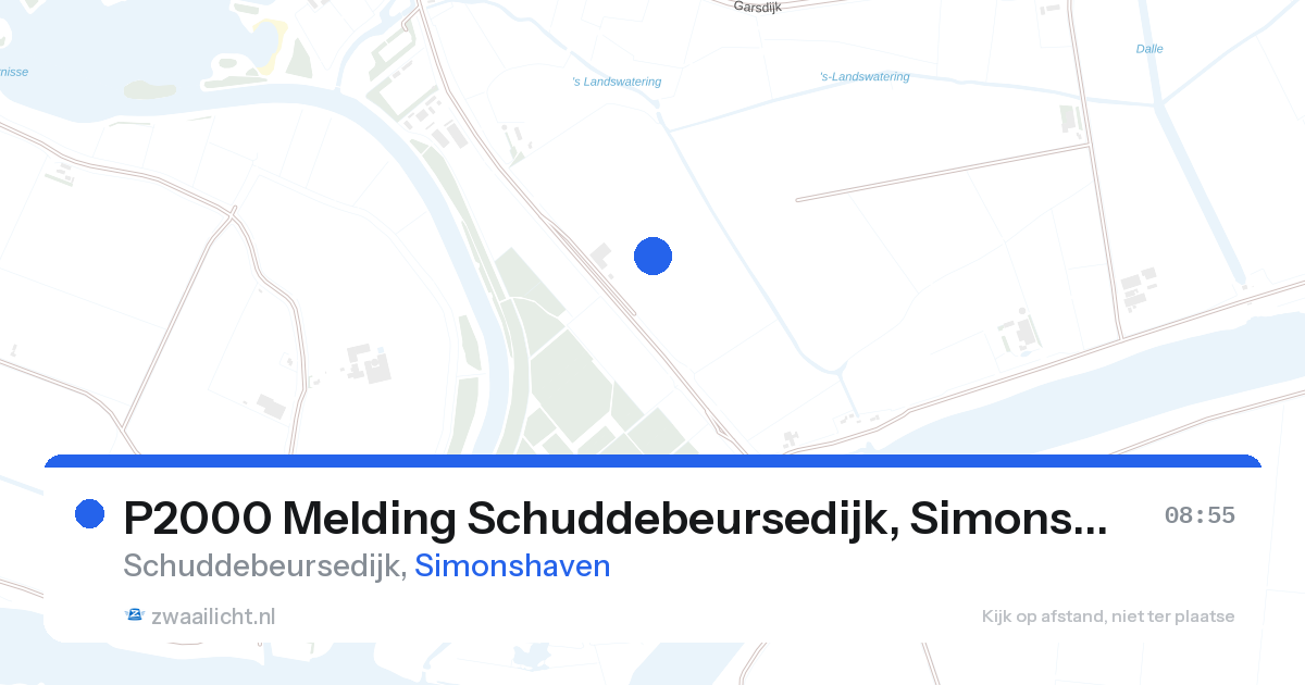 P2000 Melding Schuddebeursedijk, Simonshaven — 27 aug 2026