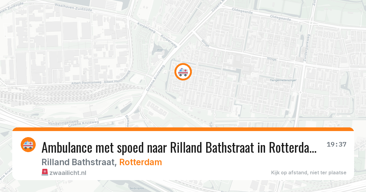 Ambulance met spoed naar Rilland Bathstraat in Rotterdam — 13 mrt 2026