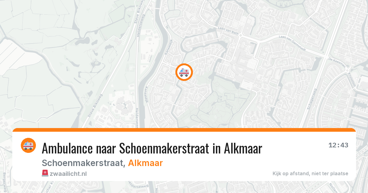 Ambulance naar Schoenmakerstraat in Alkmaar — 13 mei 2026