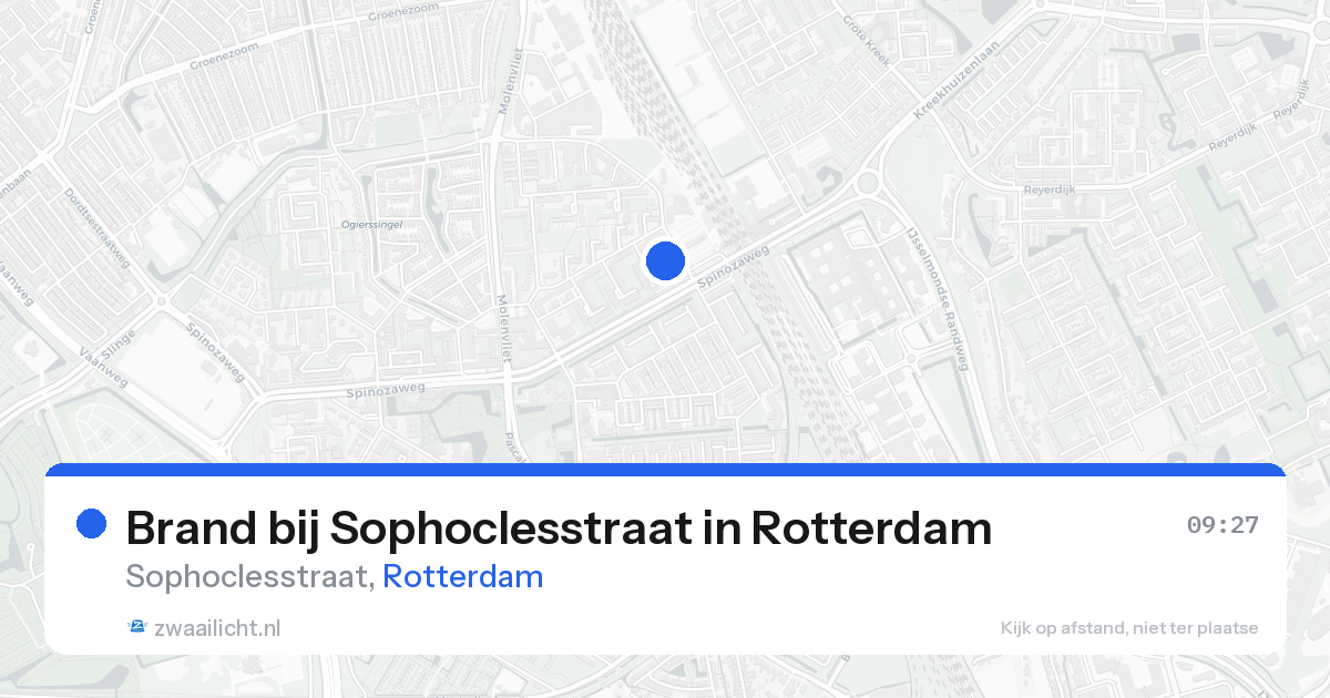 Brand bij Sophoclesstraat in Rotterdam — 16 aug 2026