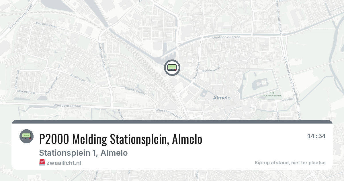 P2000 Melding Stationsplein, Almelo — 1 jun 2026