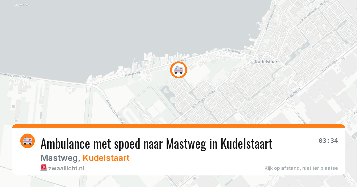 Ambulance met spoed naar Mastweg in Kudelstaart — 17 mrt 2026