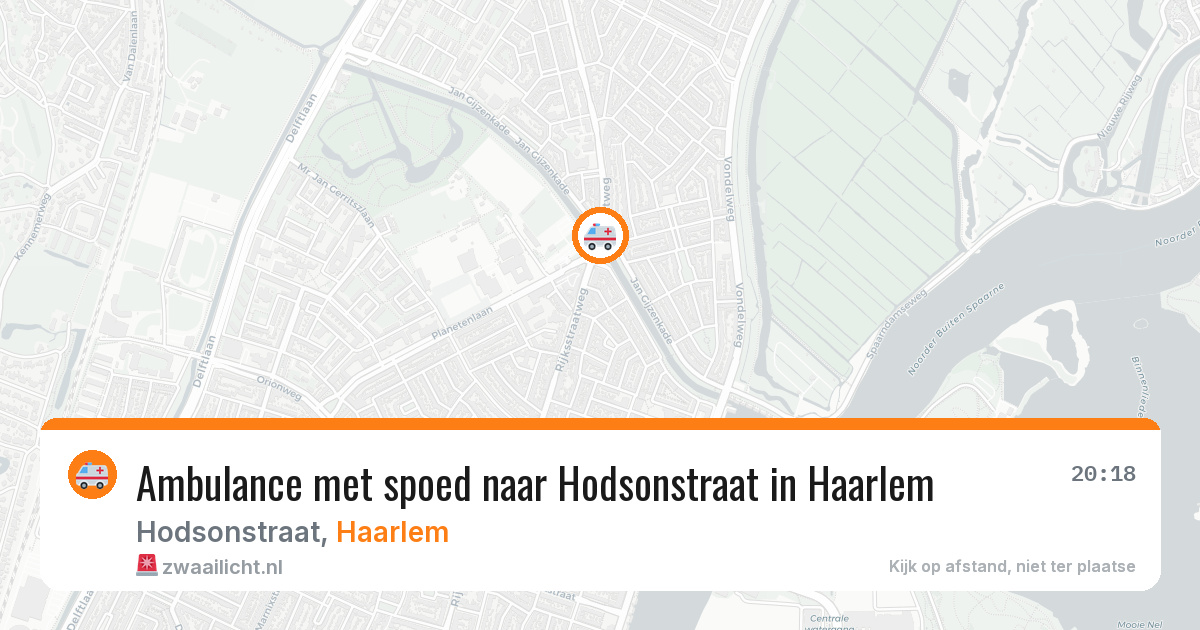 Ambulance met spoed naar Hodsonstraat in Haarlem — 2 jun 2026