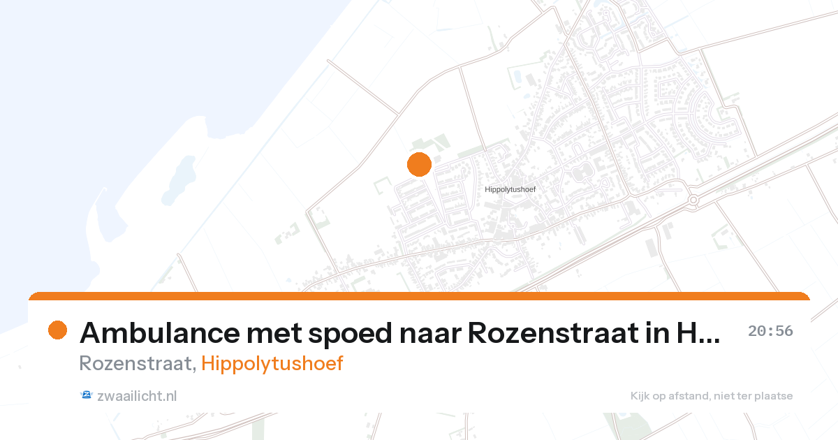 Ambulance met spoed naar Rozenstraat in Hippolytushoef — 27 aug 2026