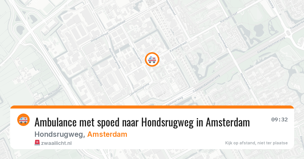Ambulance met spoed naar Hondsrugweg in Amsterdam — 29 jan 2026