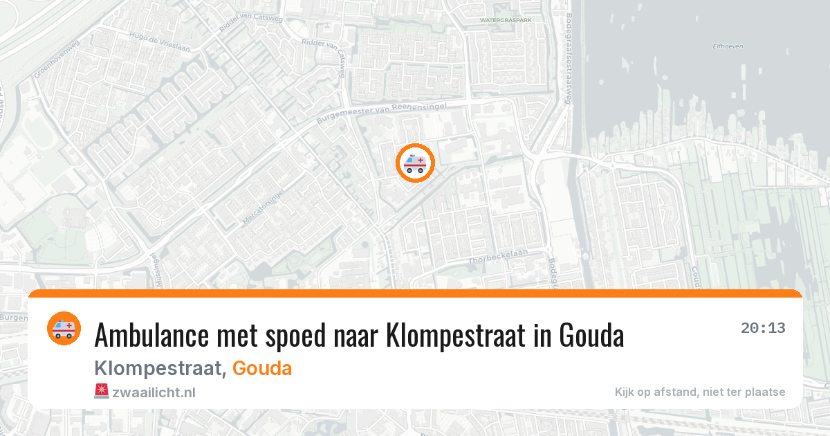 Ambulance met spoed naar Klompestraat in Gouda — 27 mei 2026