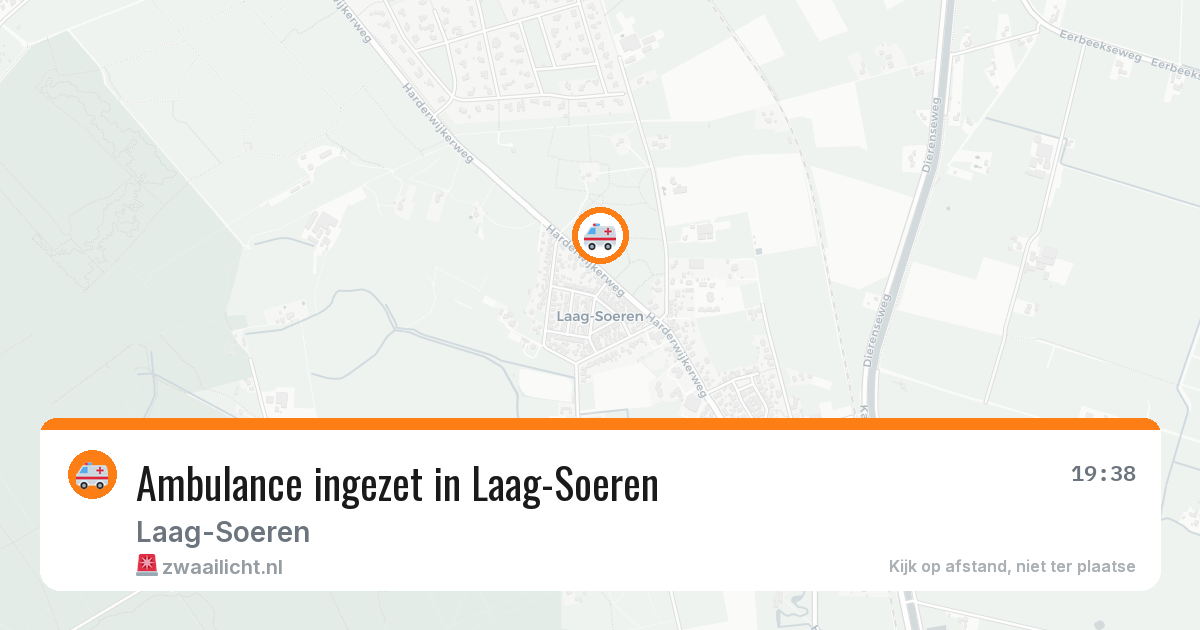 Ambulance ingezet in Laag-Soeren — 3 aug 2026