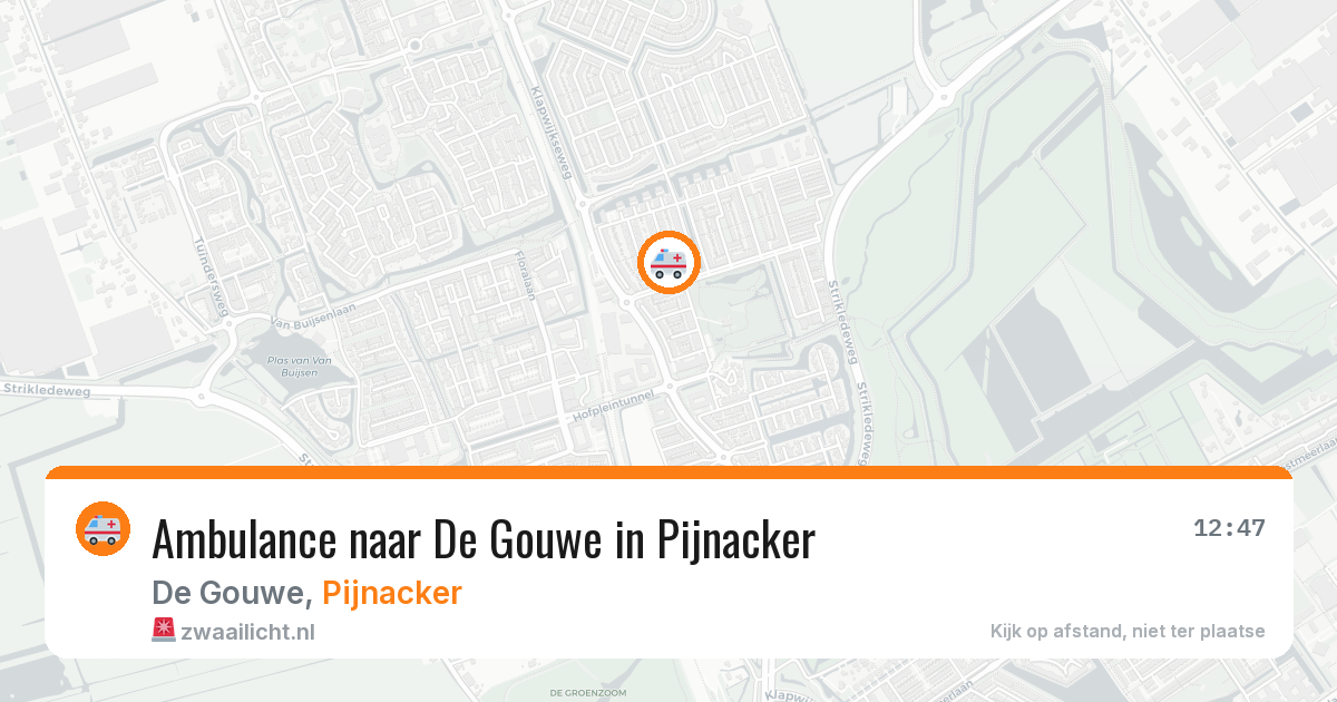 Ambulance naar De Gouwe in Pijnacker — 26 jun 2026