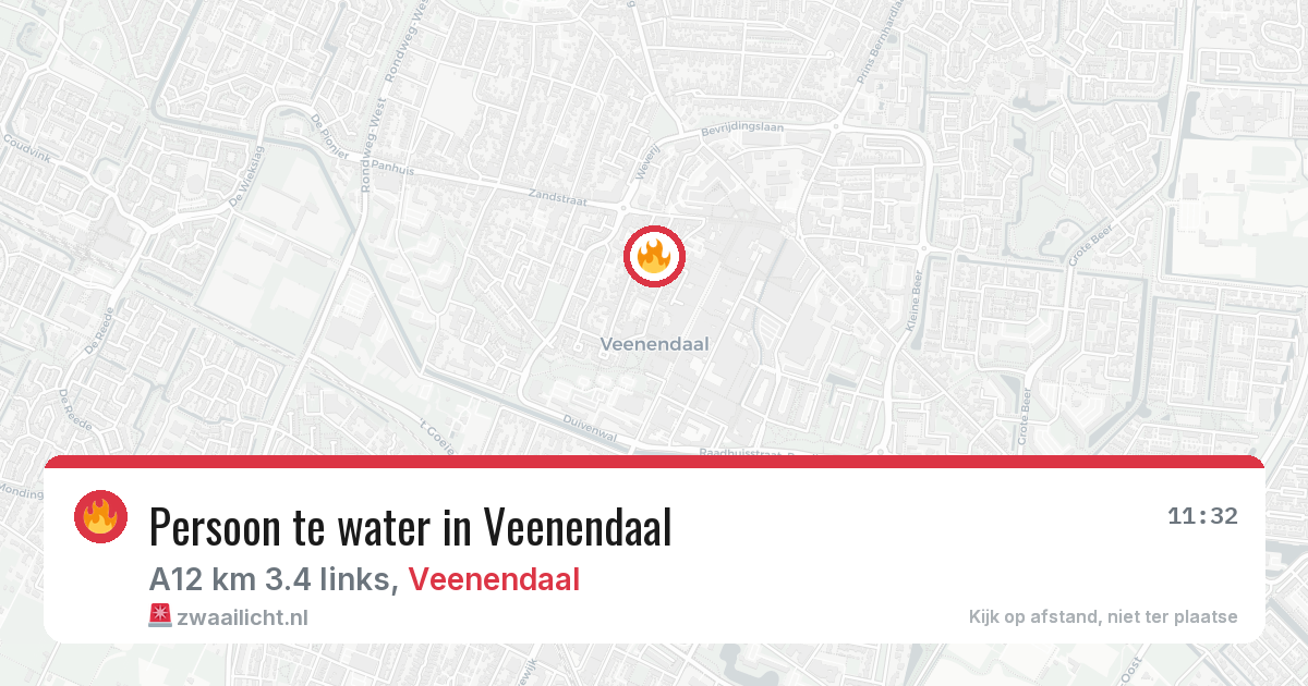 Persoon te water in Veenendaal — 25 apr 2026